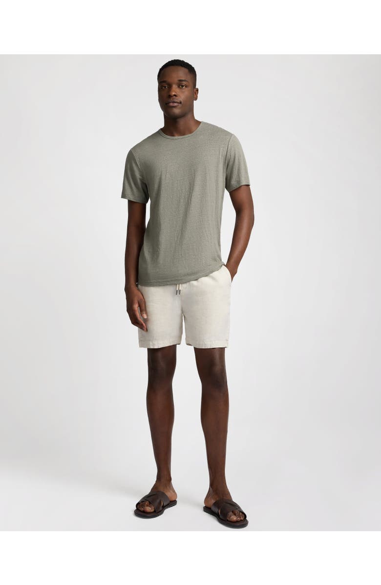 Onia Pigment Dye Linen Pull On Short, Alternate, color, Bone