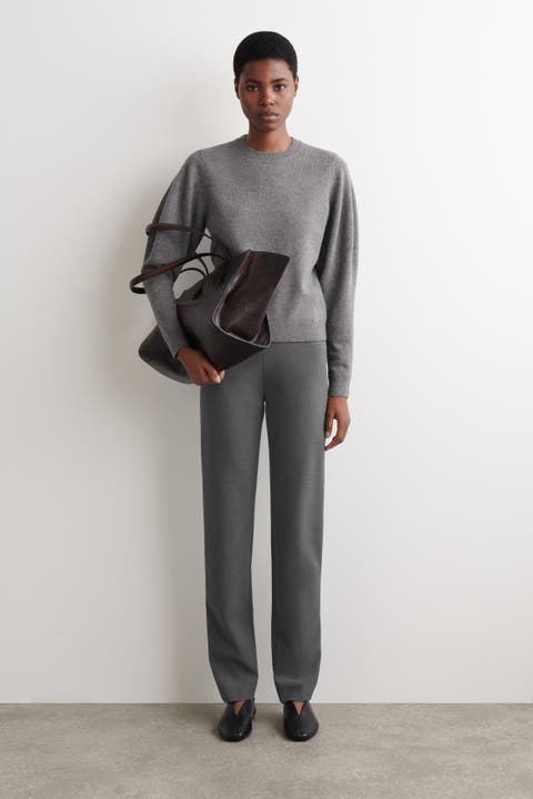 Slim Straight-Leg Pants