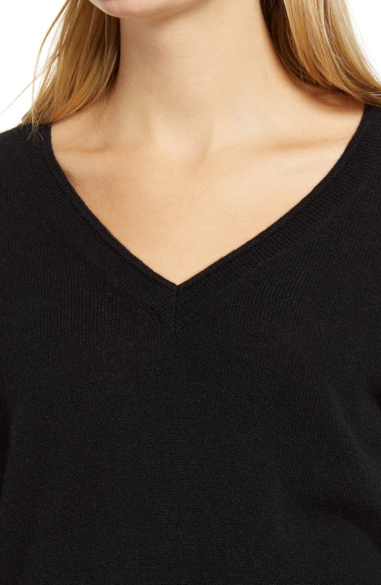 Halogen<sup>®</sup> V-Neck Cashmere Sweater, Alternate, color,