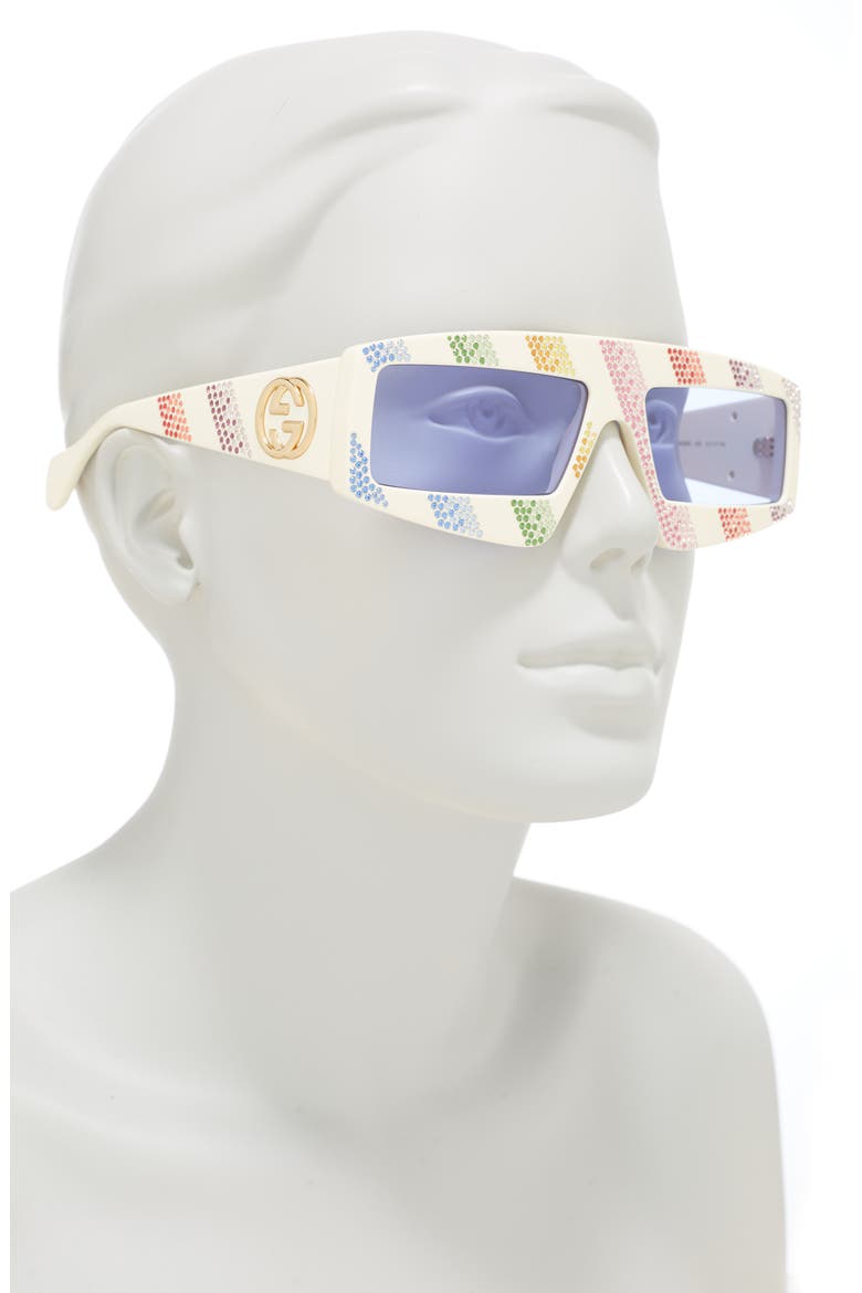 61mm Sunglasses, Alternate, color, WHITE MULTI