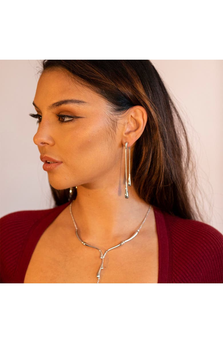 Lucy Quartermaine Double Drop Earrings Front and Back, Alternate, color, 