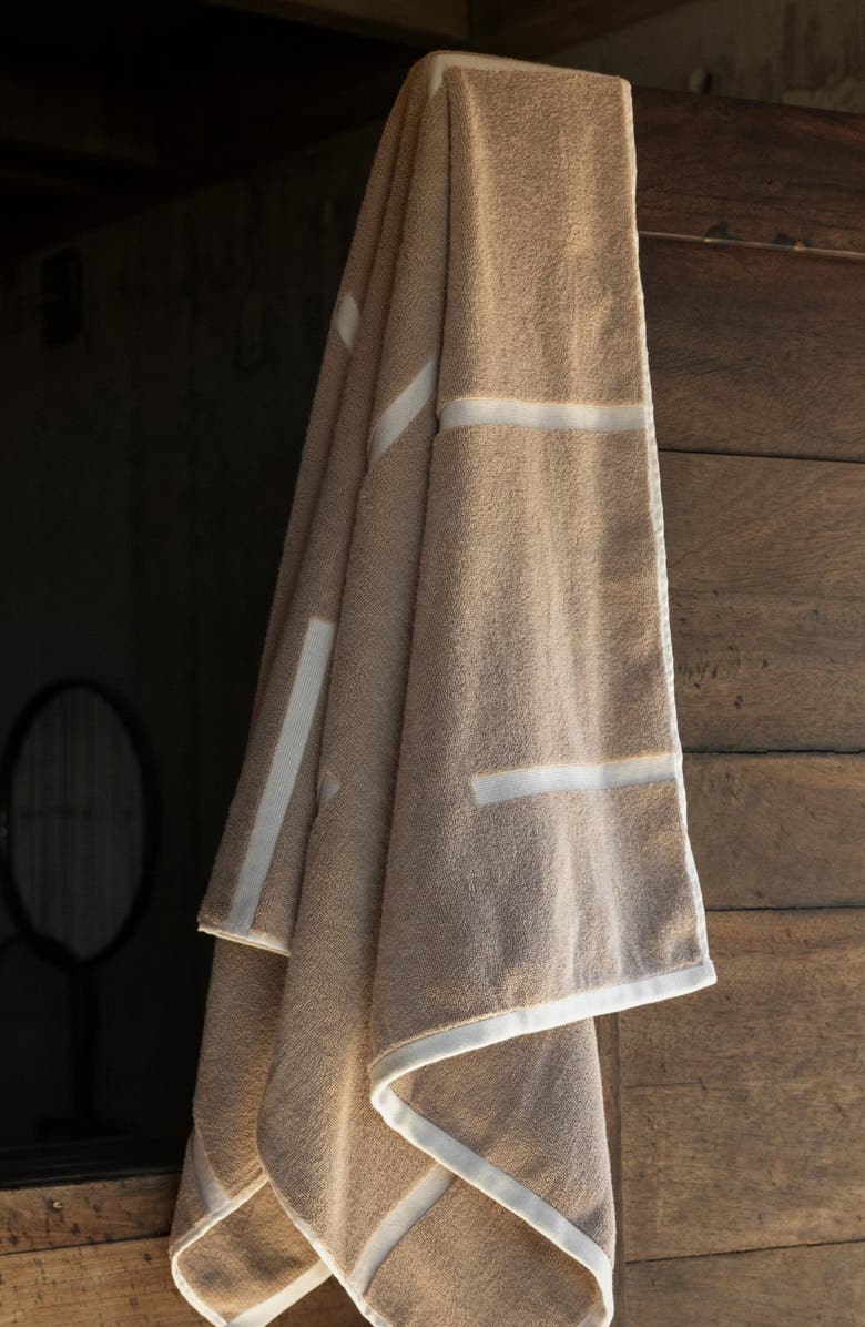 Italic Sorrel Bath Towel Set, Alternate, color, Tan & Ecru