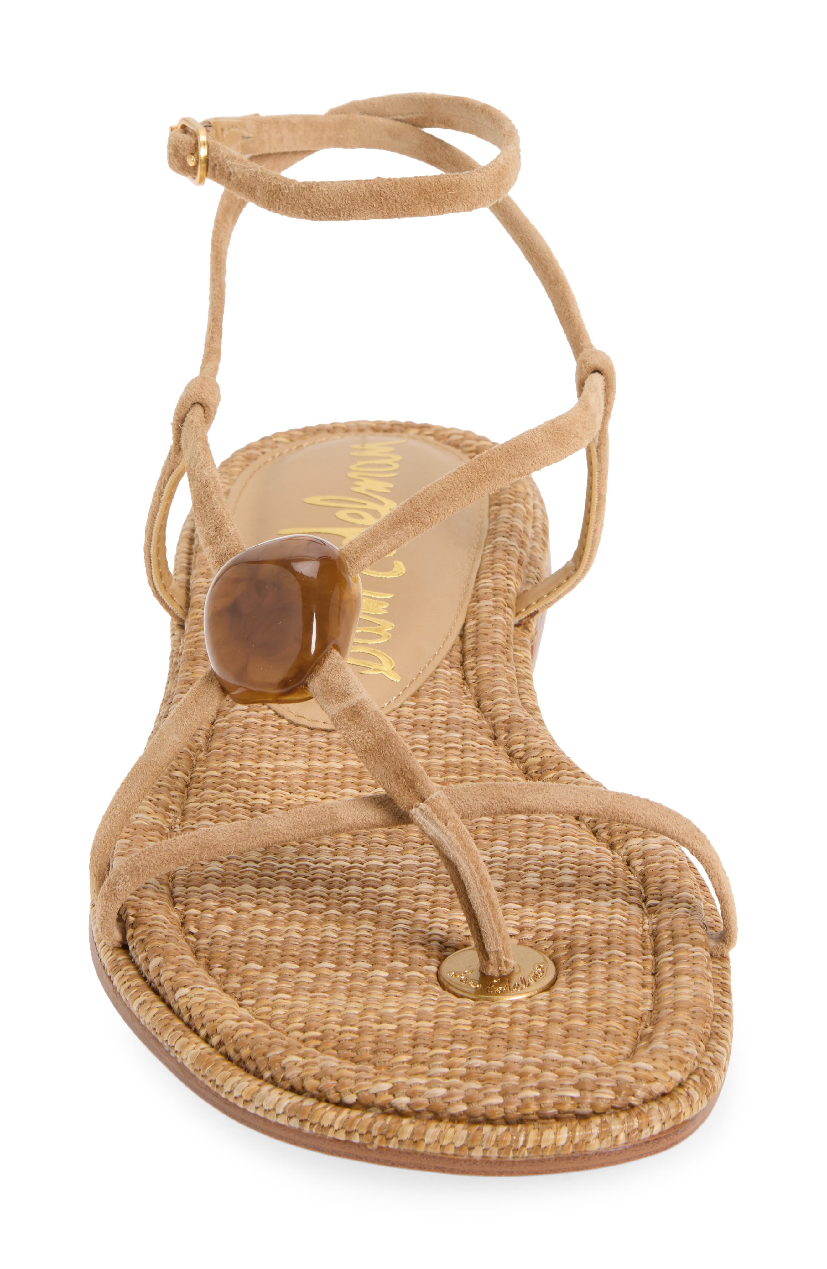Sam Edelman Rillie Stone Embellished Thong Sandal, Alternate, color, 