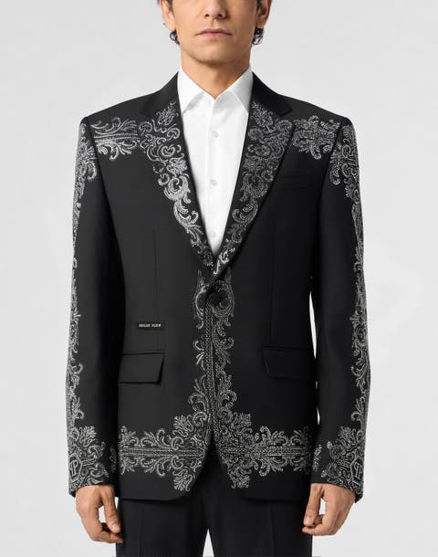 Blazer Baroque Skull Strass Men