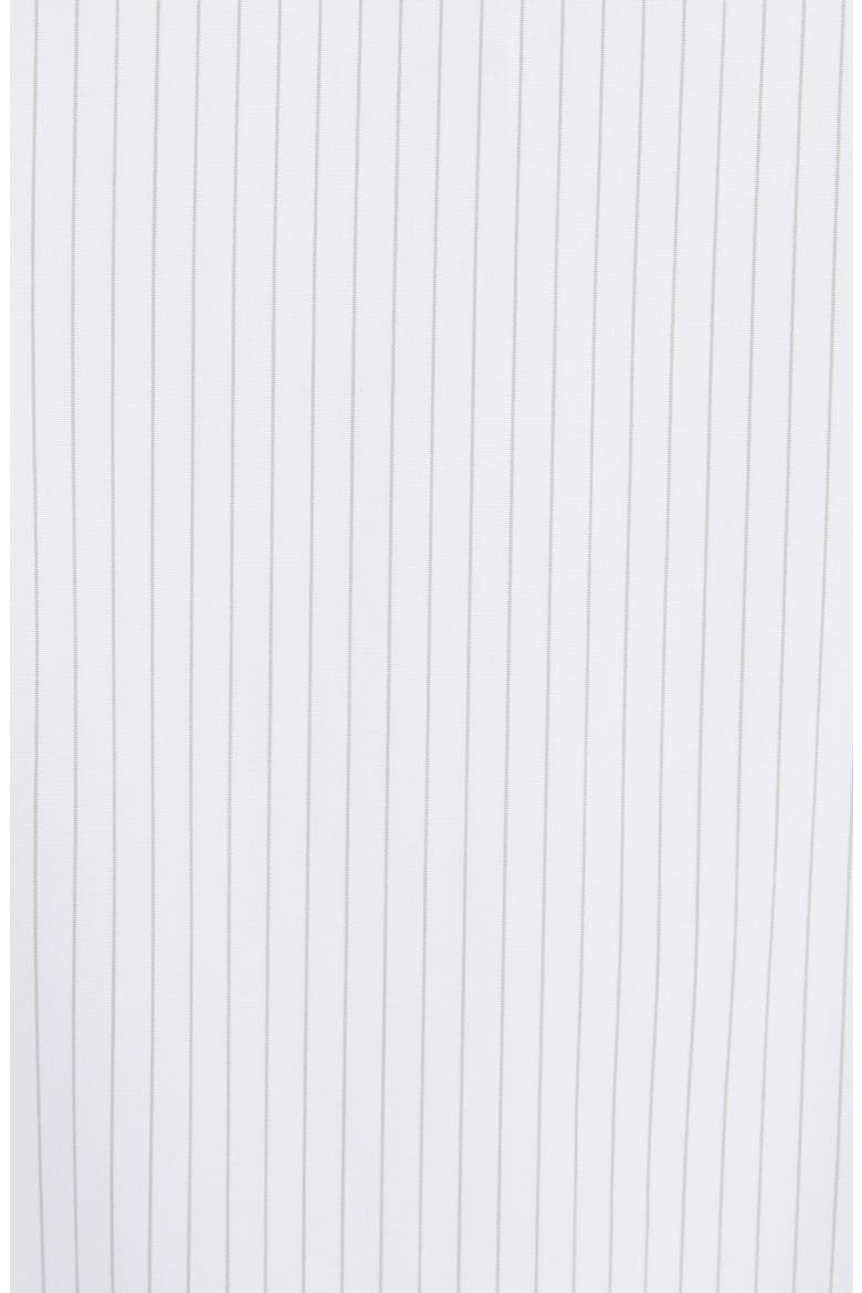 Narrow Pinstripe Button-Up Oxford Shirt, Alternate, color, WHITE/ GREY