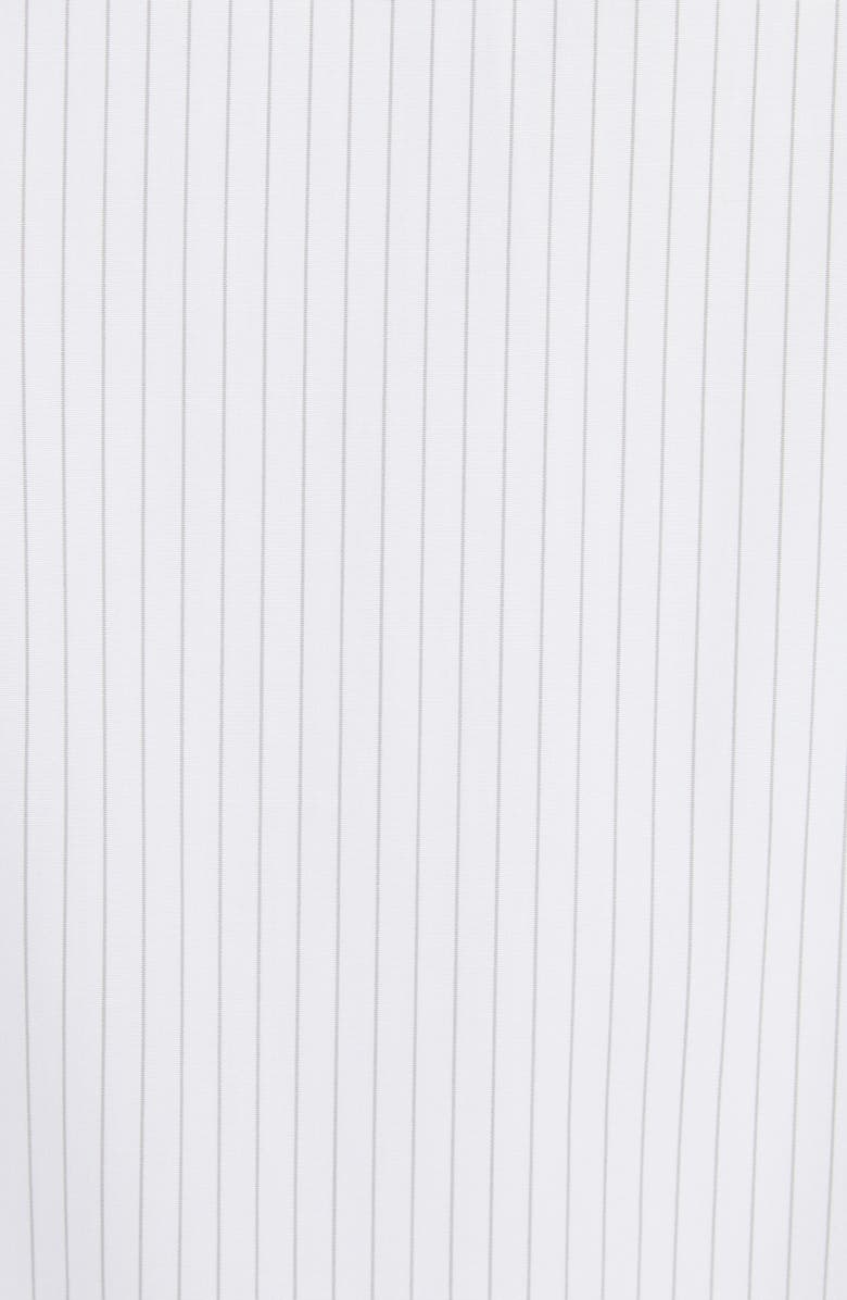 Bottega Veneta Narrow Pinstripe Button-Up Oxford Shirt, Alternate, color, White/ Grey