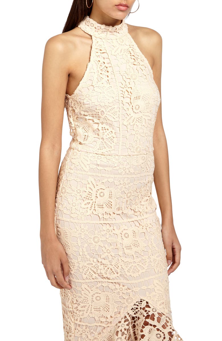 Missguided Lace Body-Con Dress, Alternate, color, 