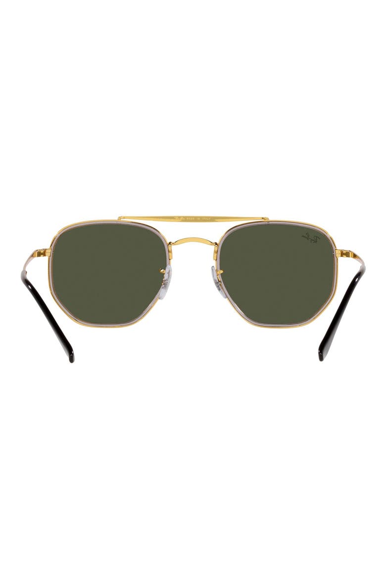 52mm Irregular Aviator Sunglasses, Alternate, color, YELLOW