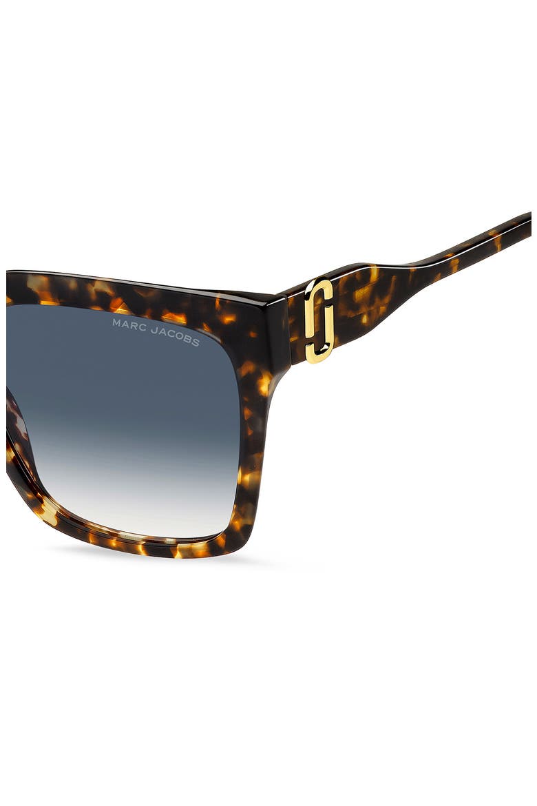 57mm Gradient Square Sunglasses, Alternate, color, HAVANA/ DARK BLUE