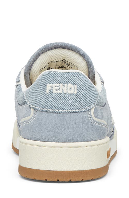 Shop Fendi Ff Match Sneaker In Cielo/blue/bianco