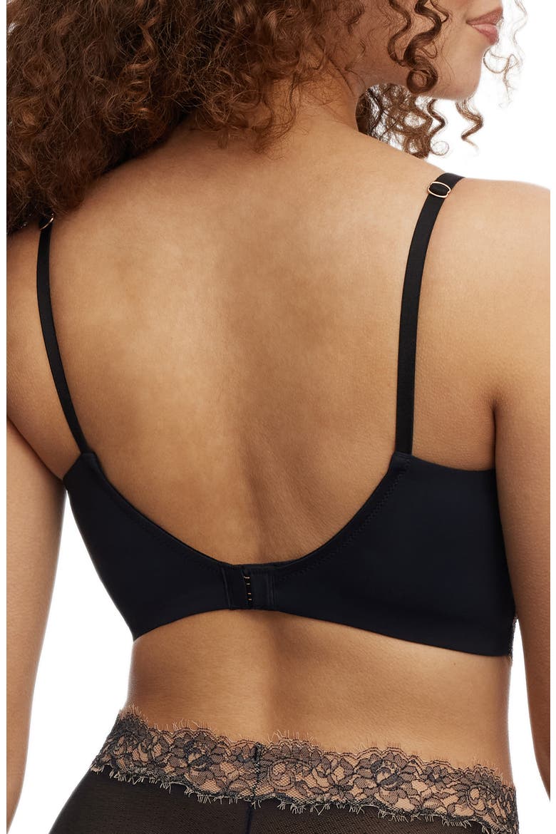 Entice Longline Underwire Bra, Alternate, color, BLACK/ NYLON