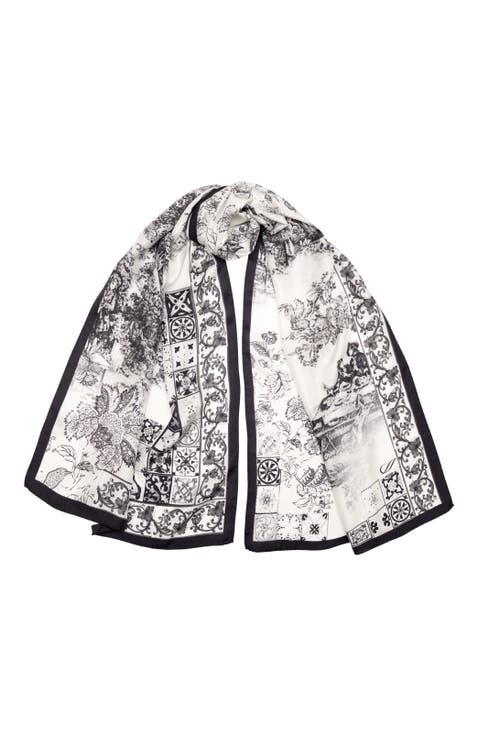 Toile - Long Silk Scarf for Women