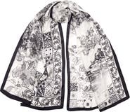 Elizabetta Toile - Long Silk Scarf for Women