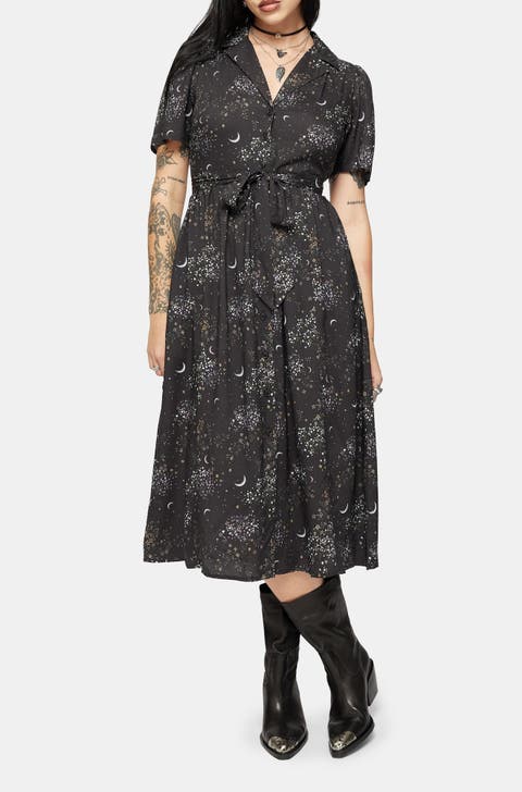 Peaseblossom Celestial Midi Shirt Dress