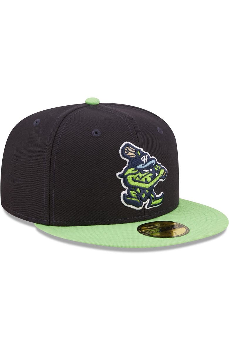 New Era Men's New Era Navy Hillsboro Hops Authentic Collection 59FIFTY Fitted Hat, Alternate, color, Navy