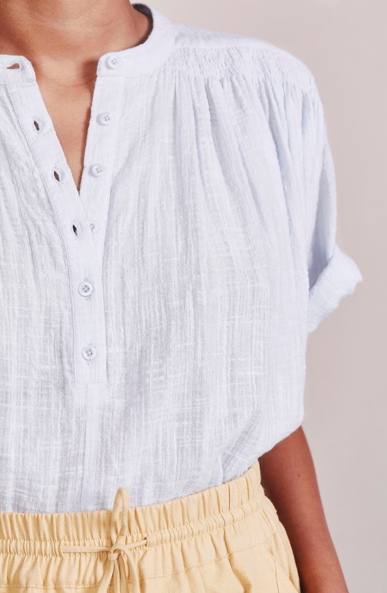 Apiece Apart Mission Organic Cotton Shirred Top, Alternate, color,