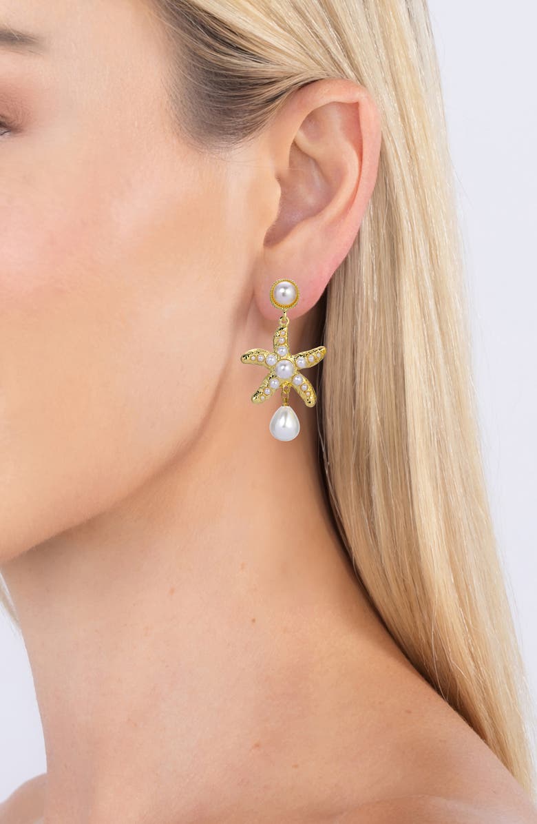 EYE CANDY LOS ANGELES Zasa Starfish Drop Earrings, Alternate, color,