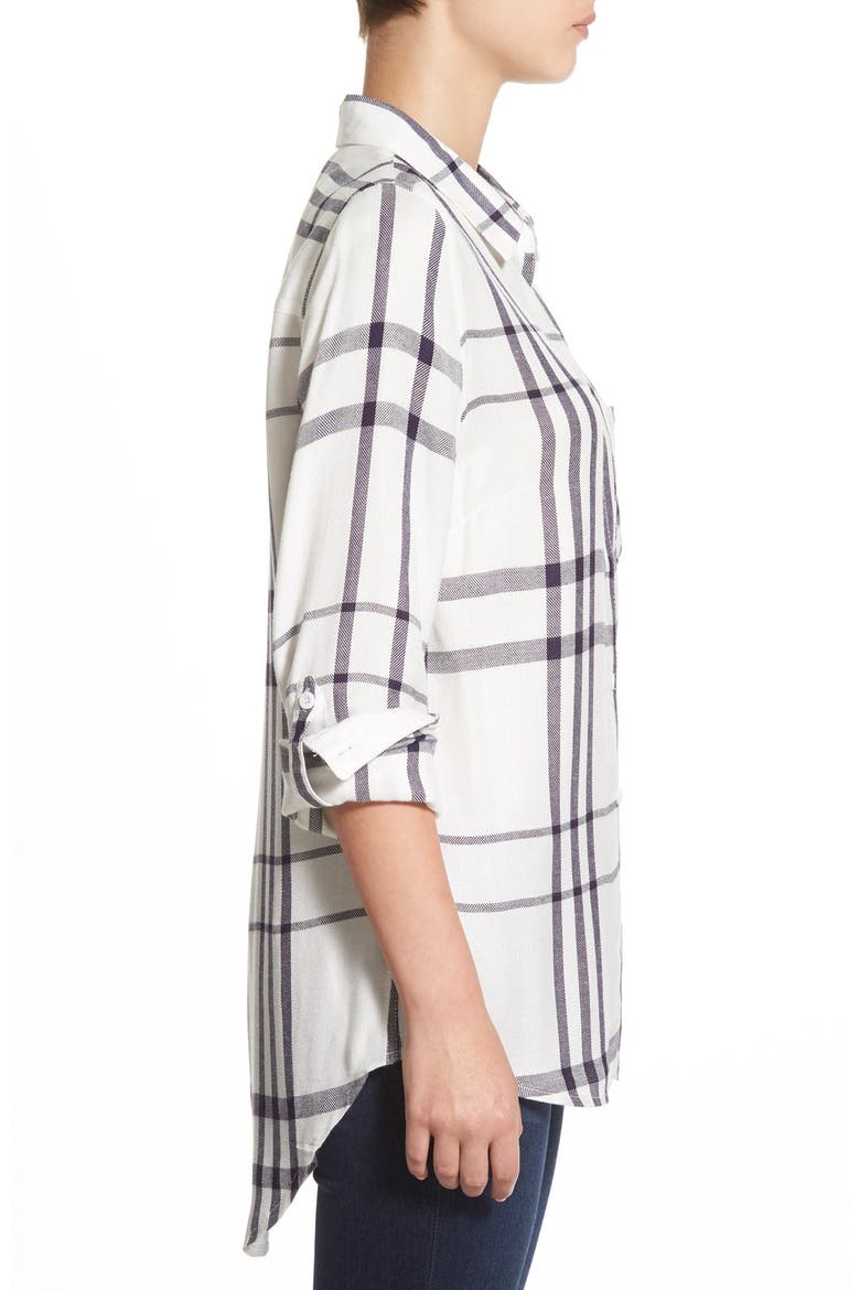 'Malibu Pier' Plaid Shirt, Alternate, color, WHITE/ NAVY