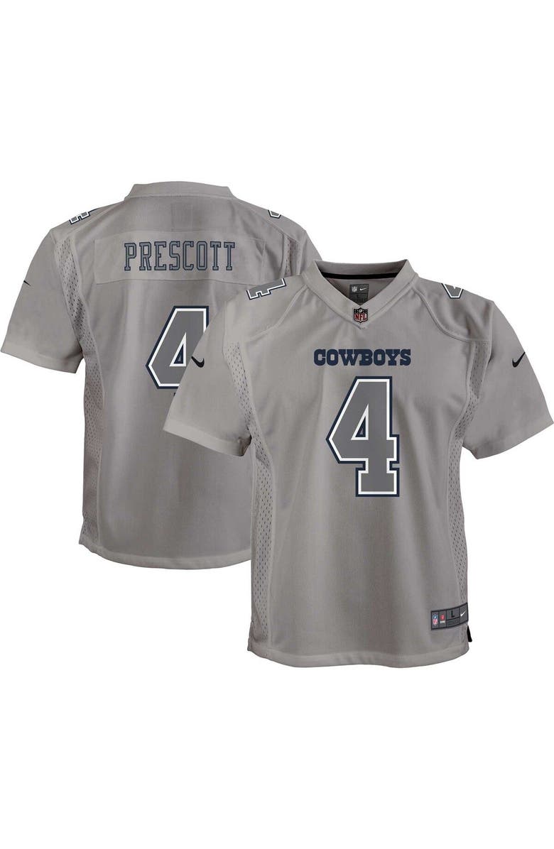 Nike Youth Nike Dak Prescott Gray Dallas Cowboys Atmosphere Game Jersey, Main, color, Gray