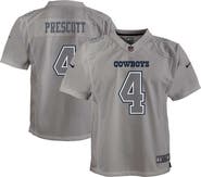 Nike Youth Nike Dak Prescott Gray Dallas Cowboys Atmosphere Game Jersey