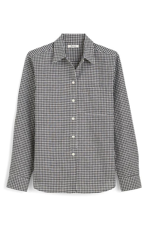 Madewell Relaxed Curved-hem Button-up Shirt In Gray