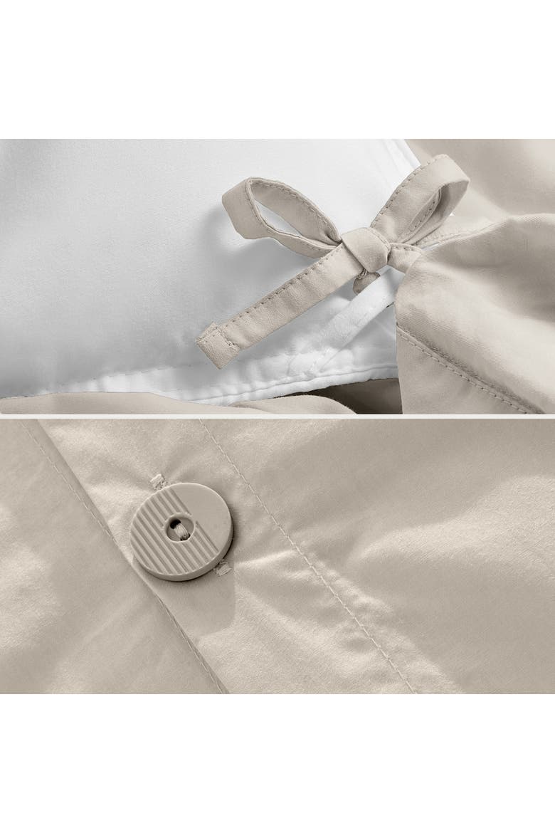 100% Organic Cotton Percale Duvet Cover and Sham Set, Alternate, color, French Beige