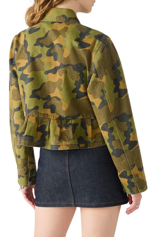 Steve Madden Sloan Camo Cotton Twill Jacket In Multi