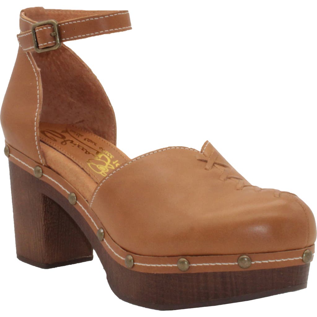 Sbicca Donerail Ankle Strap Clog In Brown