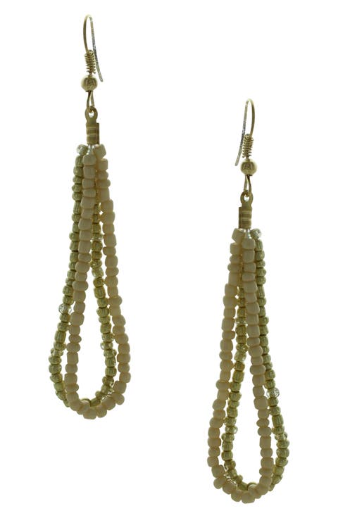 Daphne Beaded Double Drop Earrings