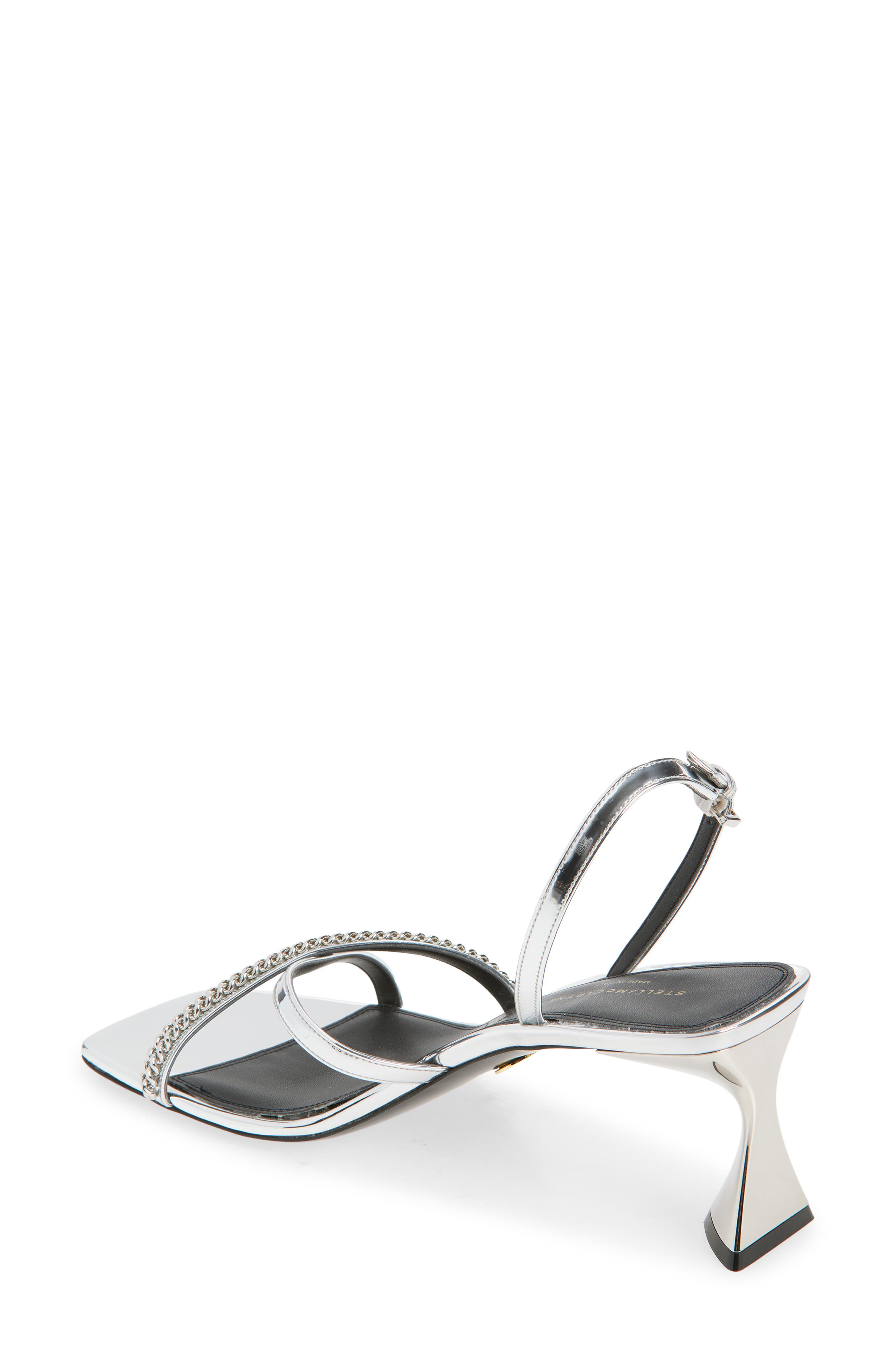 Stella McCartney Elsa Slingback Sandal, Alternate, color, Silver