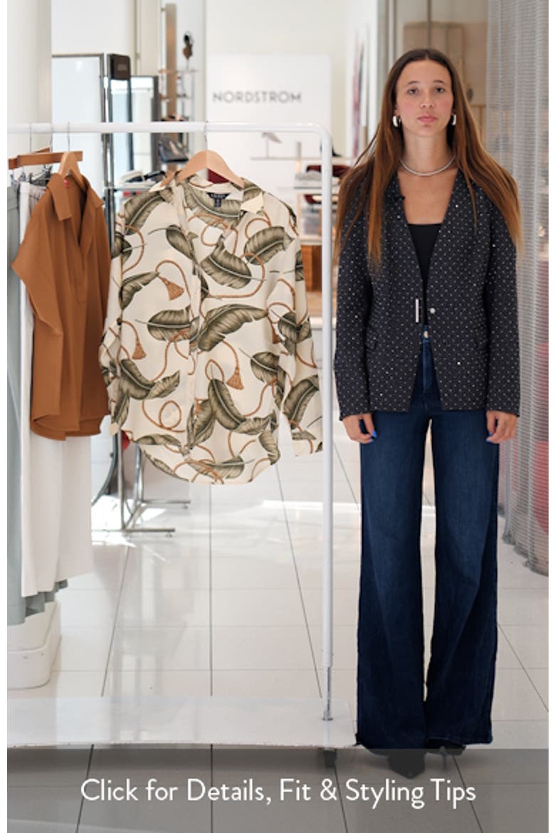 Mixed Print Luxe Twill Button-Up Shirt video
