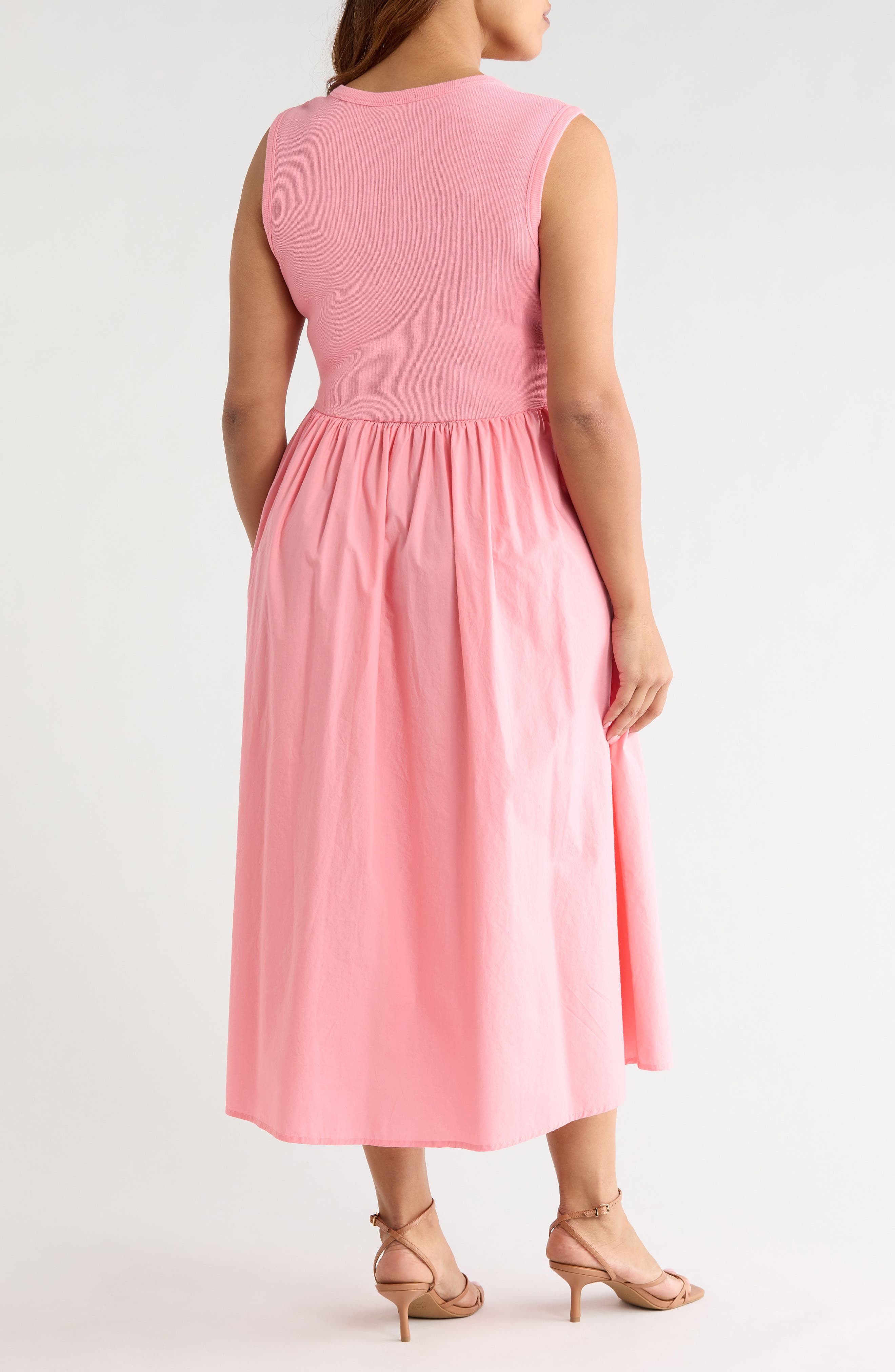 Mixed Media Henley Midi Dress - image 4