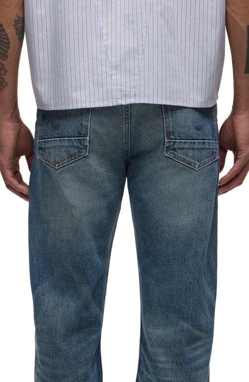 Hudson Wes Classic Straight Fit Jeans In Ranger Blue In Blue