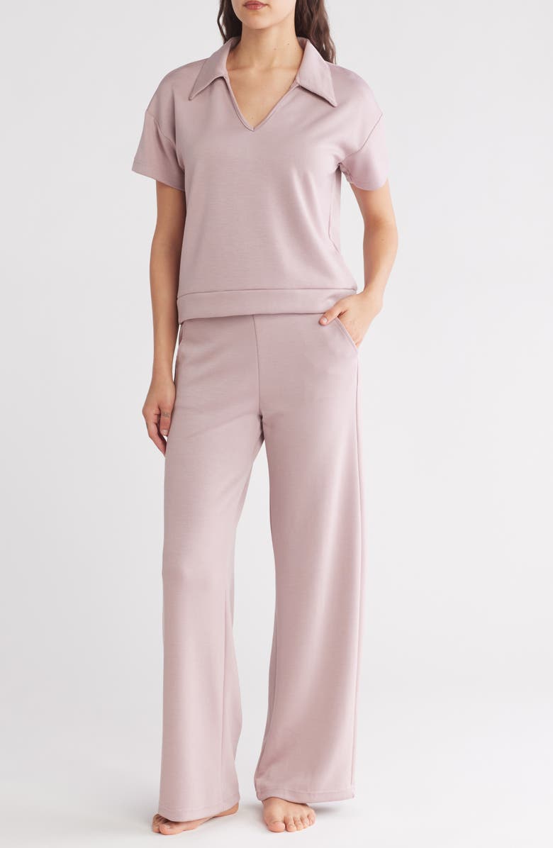 Tart Scuba Knit Zephyra Long Pajamas, Main, color, Deauville Mauve