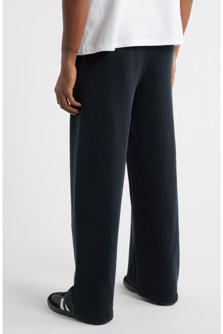 Central Beaded Logo Sweat Pants, Alternate, color, BLACK