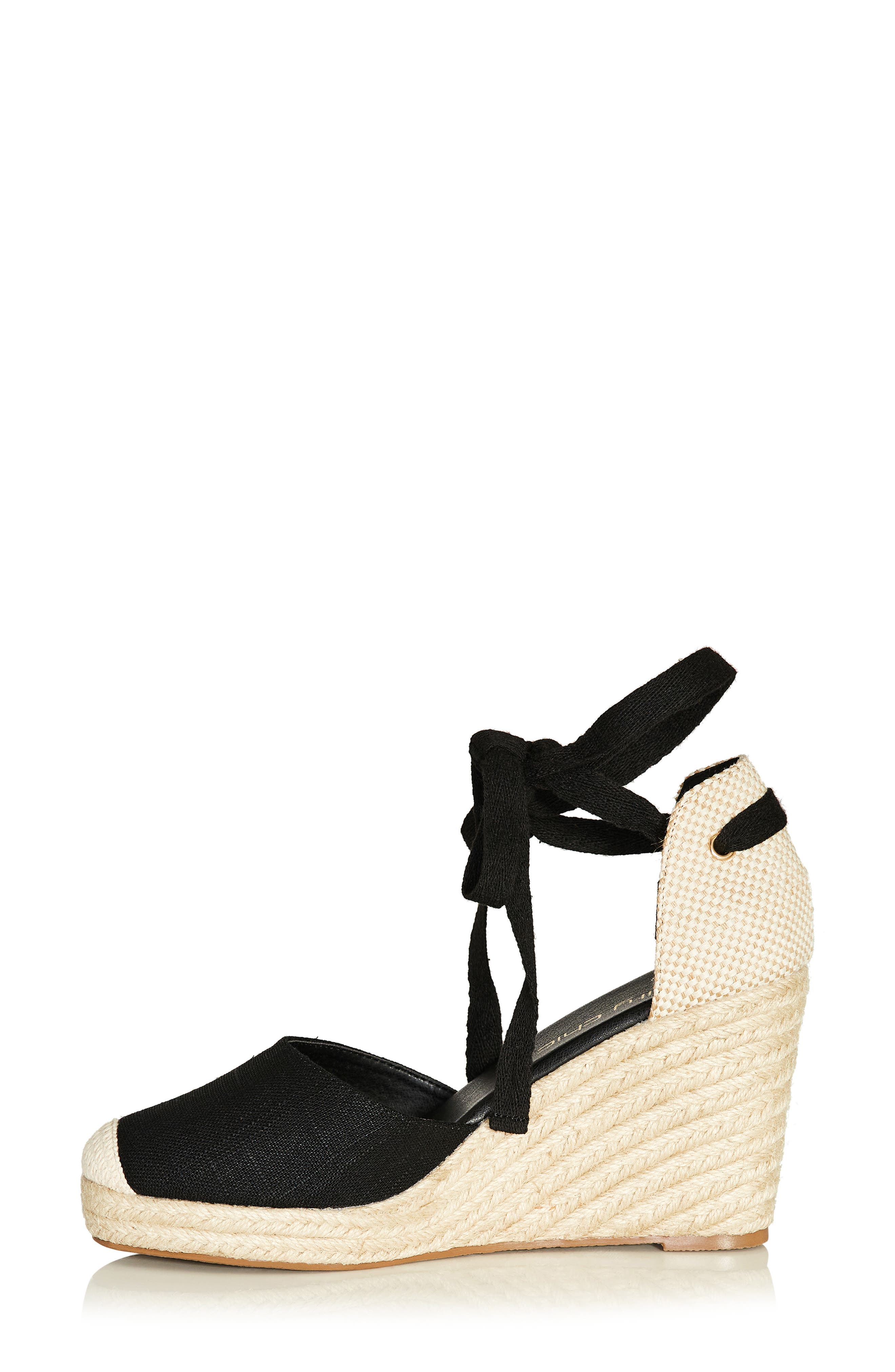 City Chic Sage Espadrille Wedge Sandal, Alternate, color, Black