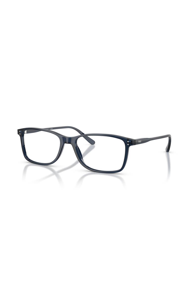 56mm Rectangle optical glasses, Main, color, Blue