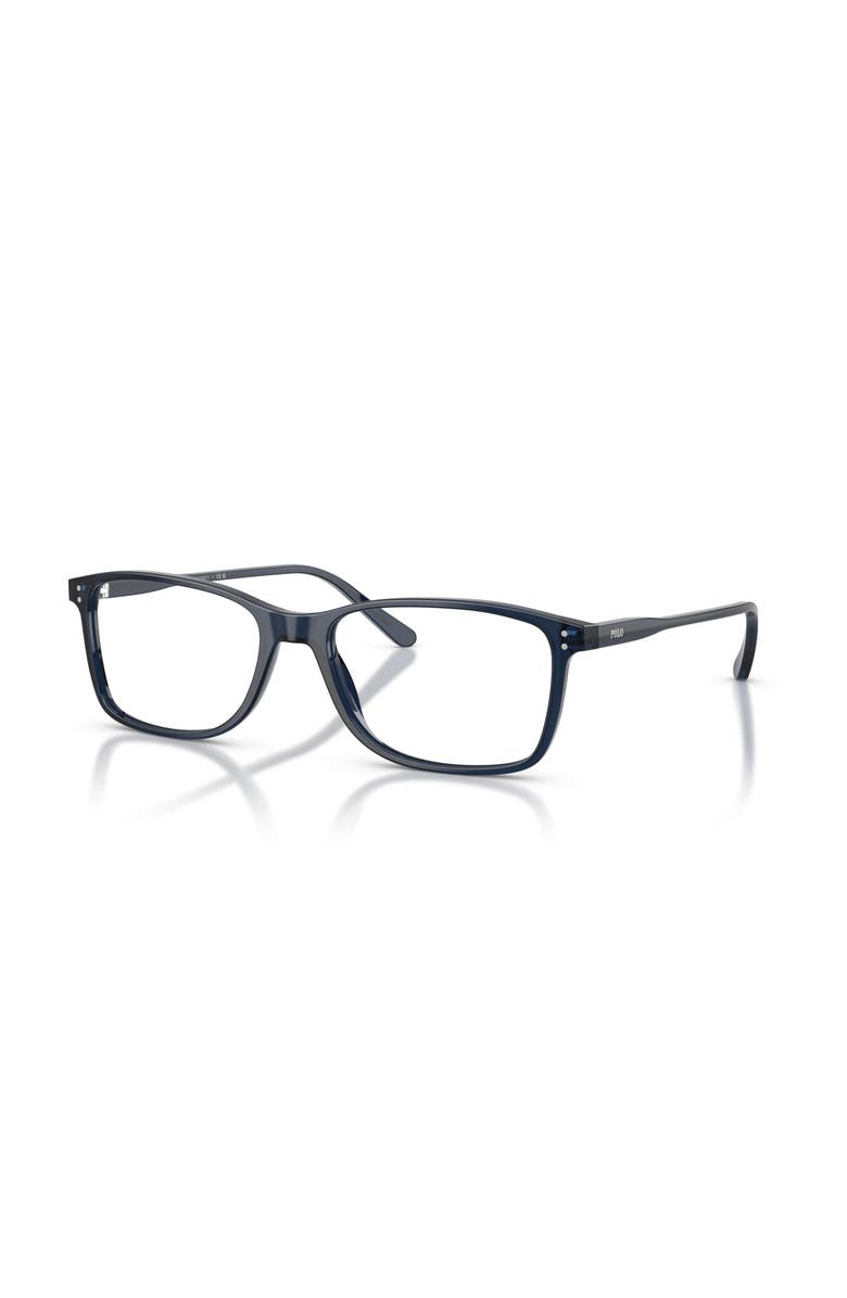 Polo Ralph Lauren 56mm Rectangle optical glasses, Main, color, Blue