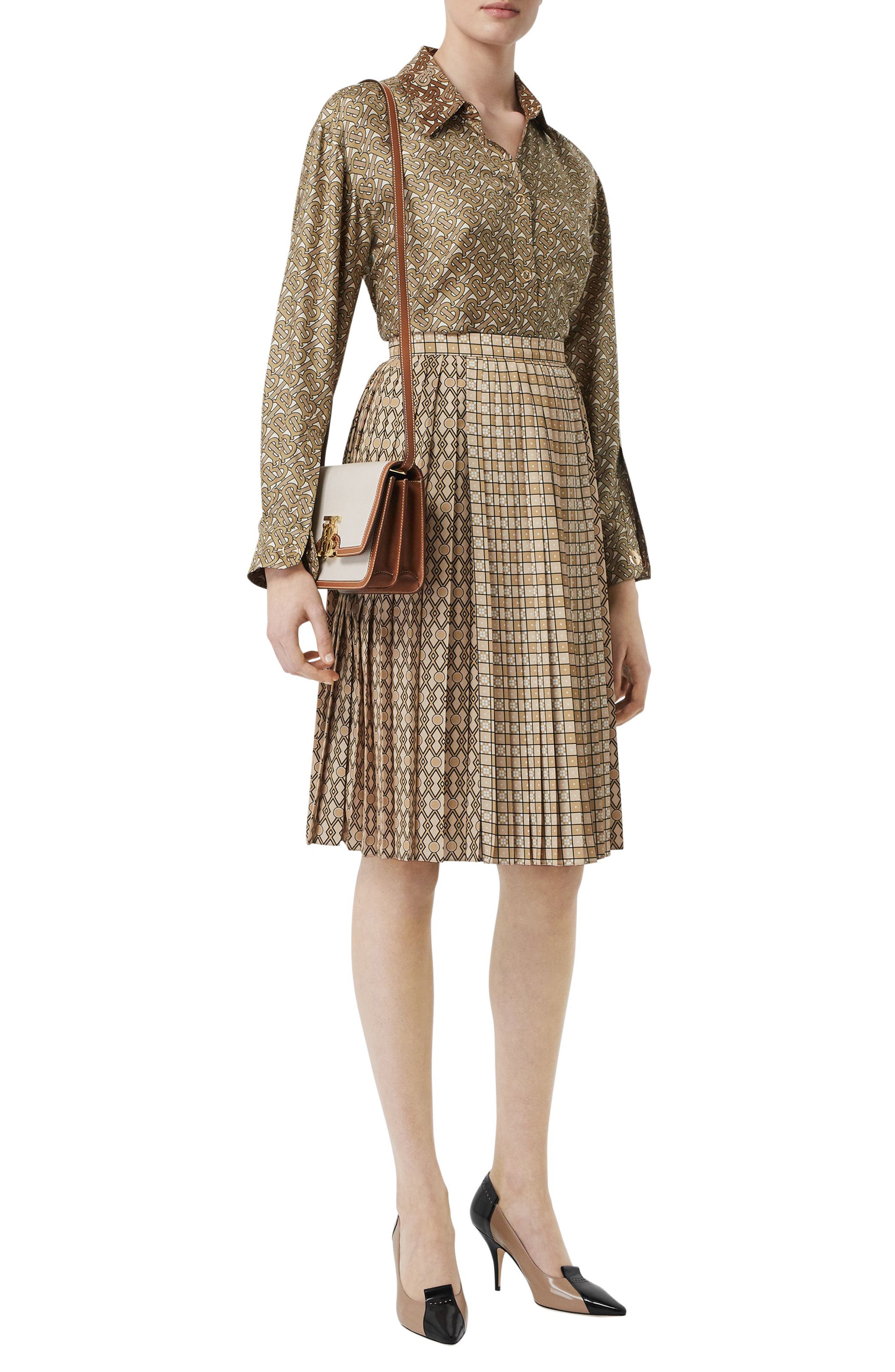 Burberry Small TB Monogram Canvas Shoulder Bag, Alternate, color, 