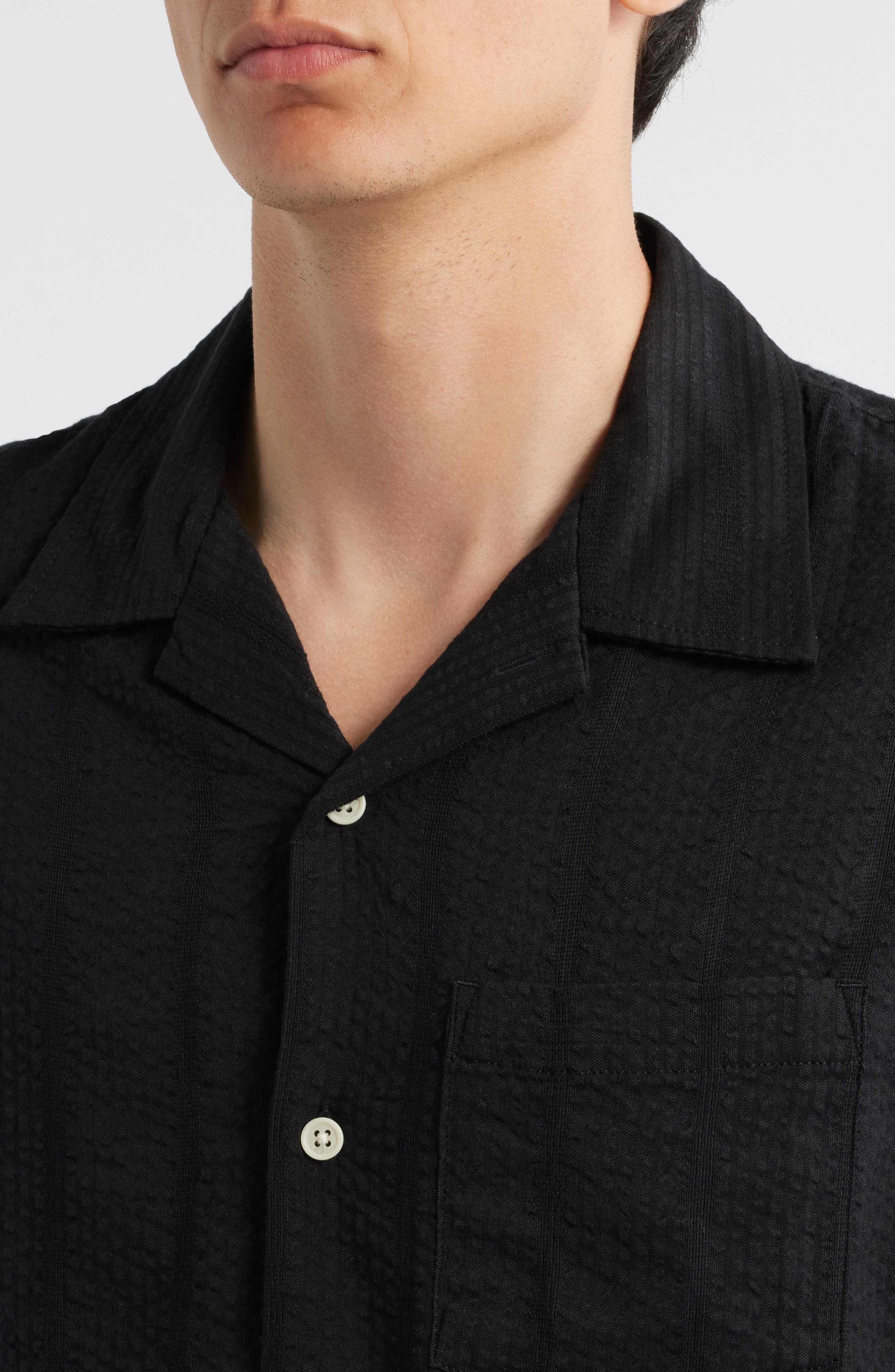 Stripe Seersucker Camp Shirt - image 2