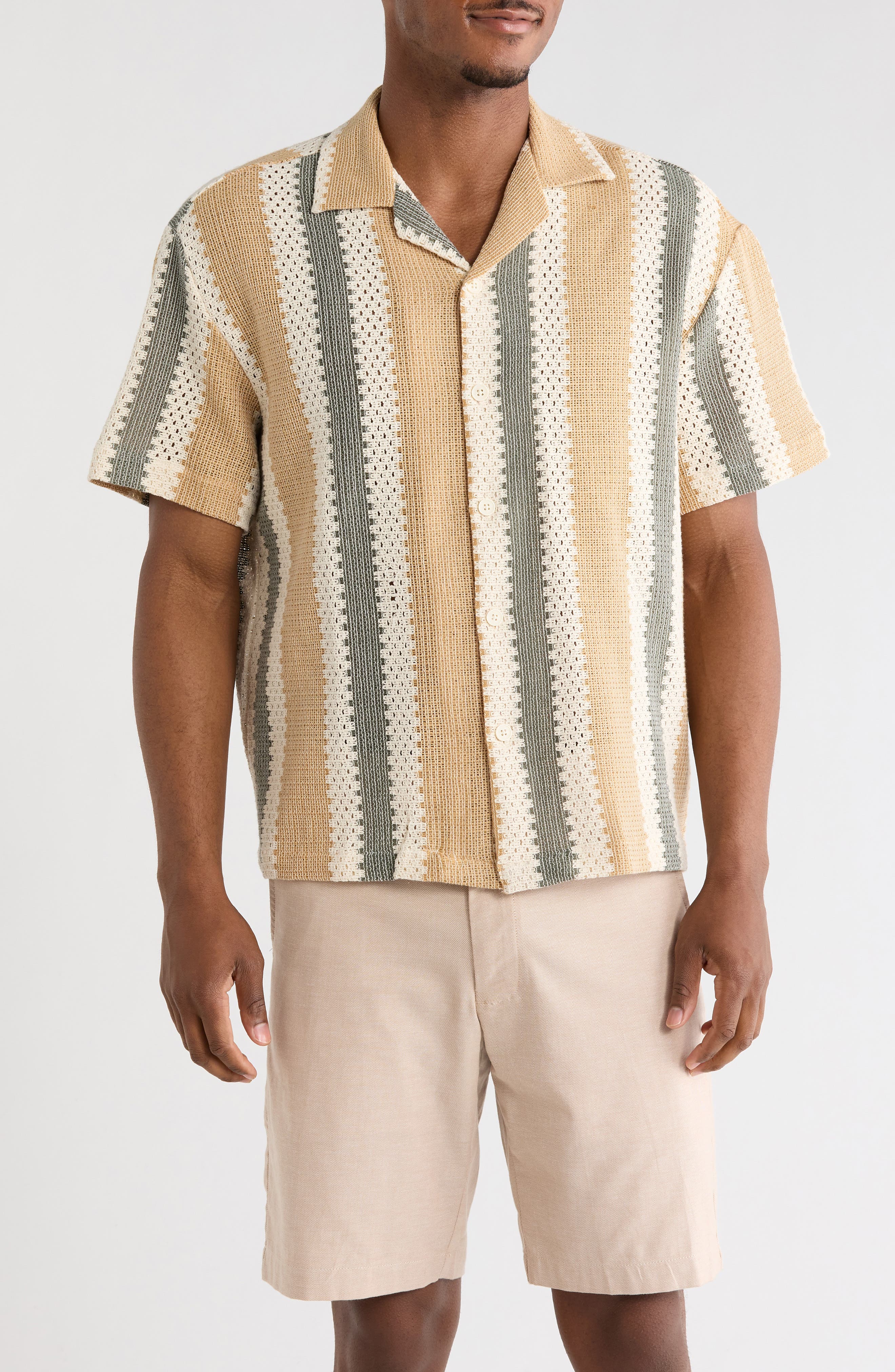 DENIM AND FLOWER Off White Button Front Shirt