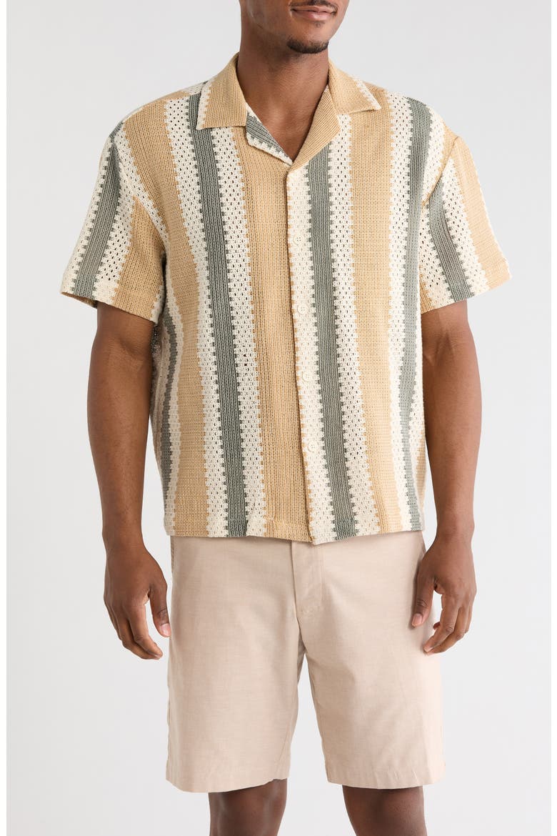 Off White Button Front Shirt, Main, color, OFF WHITE