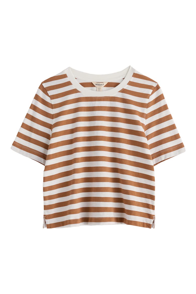 Copseland Stripe Organic Cotton T-Shirt, Alternate, color, SCALLION CHALK BASKET