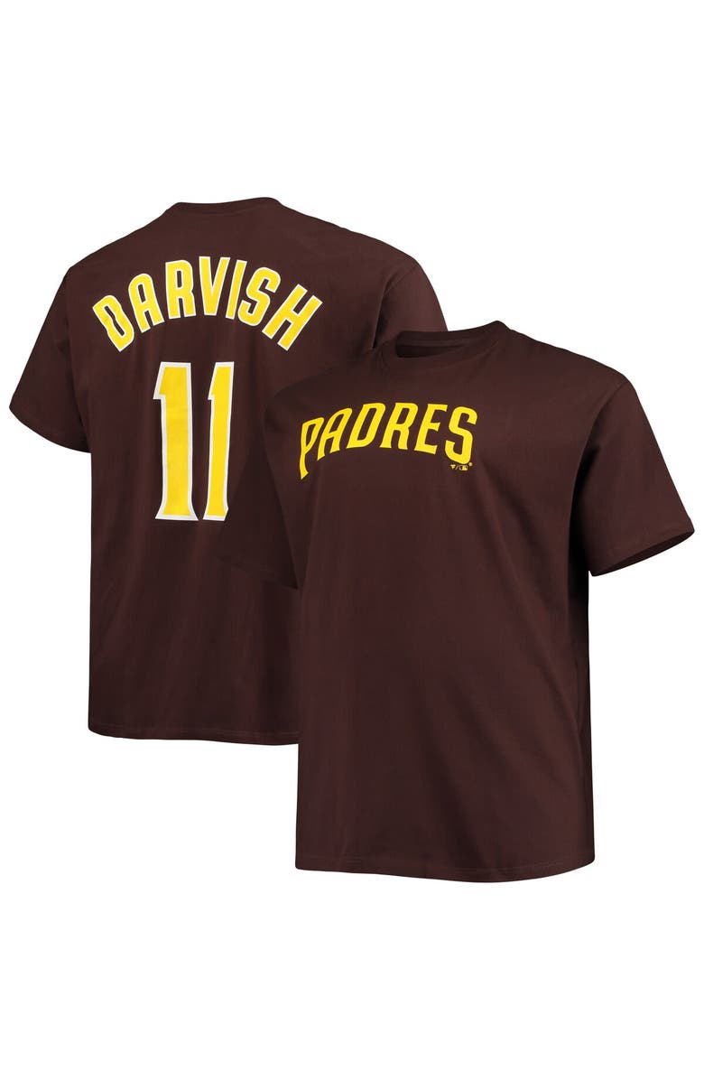 PROFILE Men's Yu Darvish Brown San Diego Padres Big & Tall Name & Number T-Shirt, Main, color, Brown