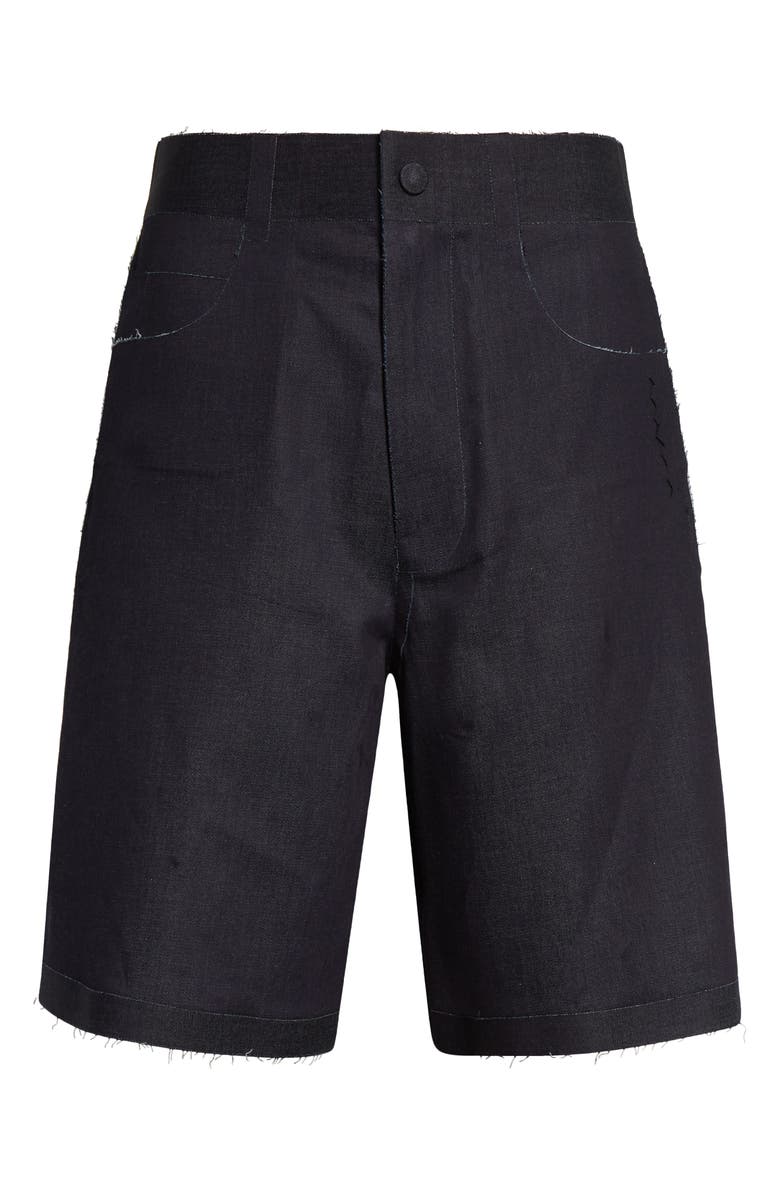 Marni Trompe l'Oeil Stretch Denim Bermuda Shorts, Alternate, color, Blue/ Black