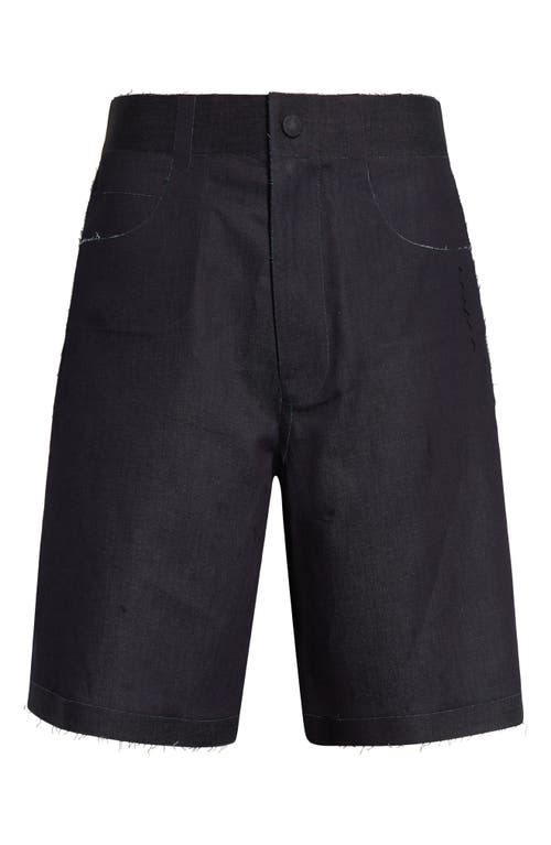 Marni Trompe L'oeil Stretch Denim Bermuda Shorts