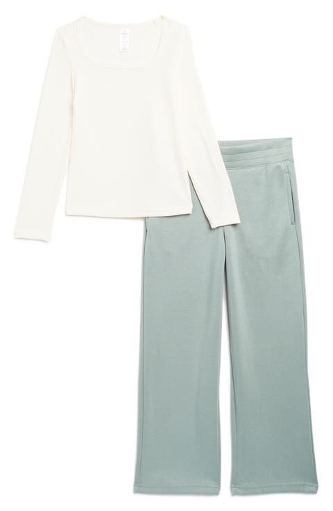 Kids' Heavenly Rib T-Shirt & Sweatpants Set (Big Kid)