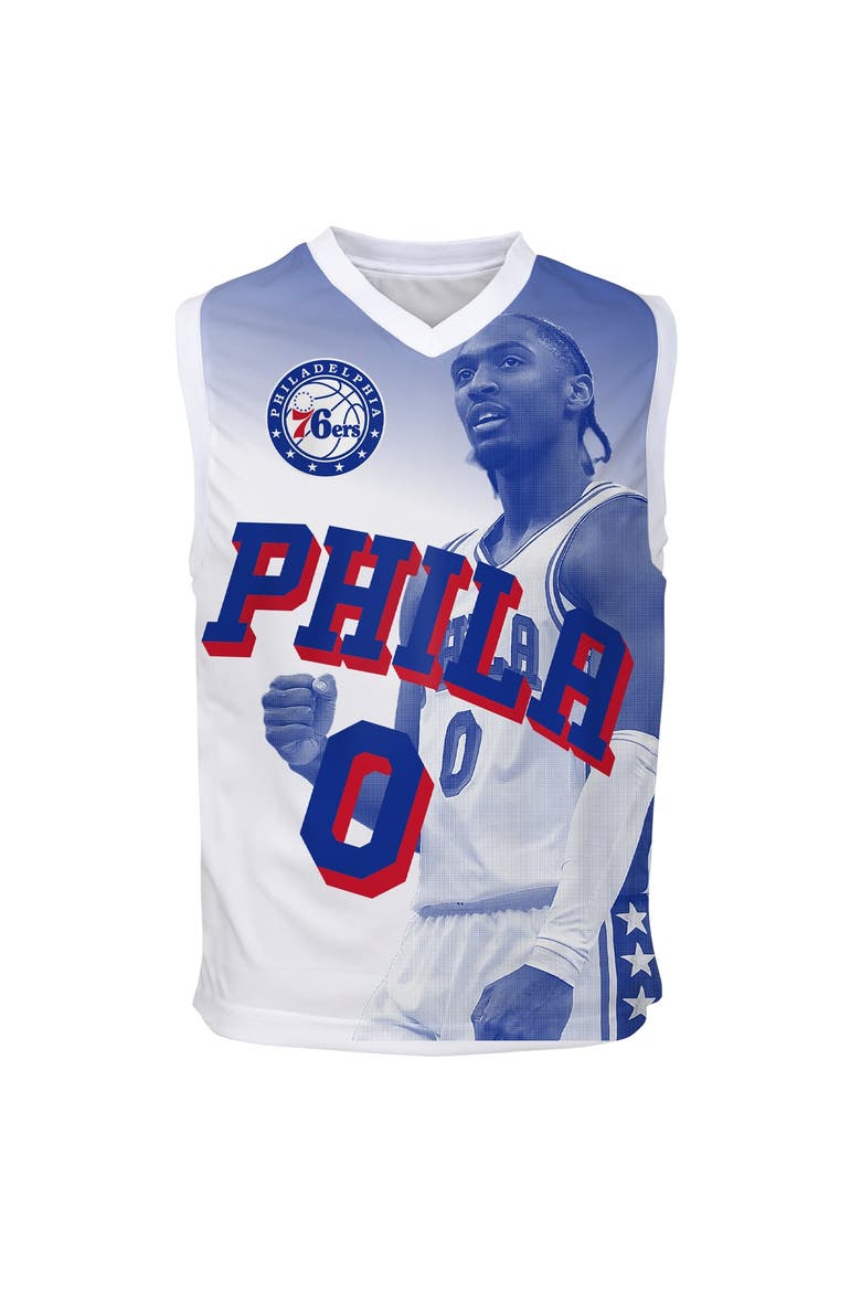 Youth Outerstuff Tyrese Maxey Royal Philadelphia 76ers Hometown Fashion Jersey, Alternate, color, Royal