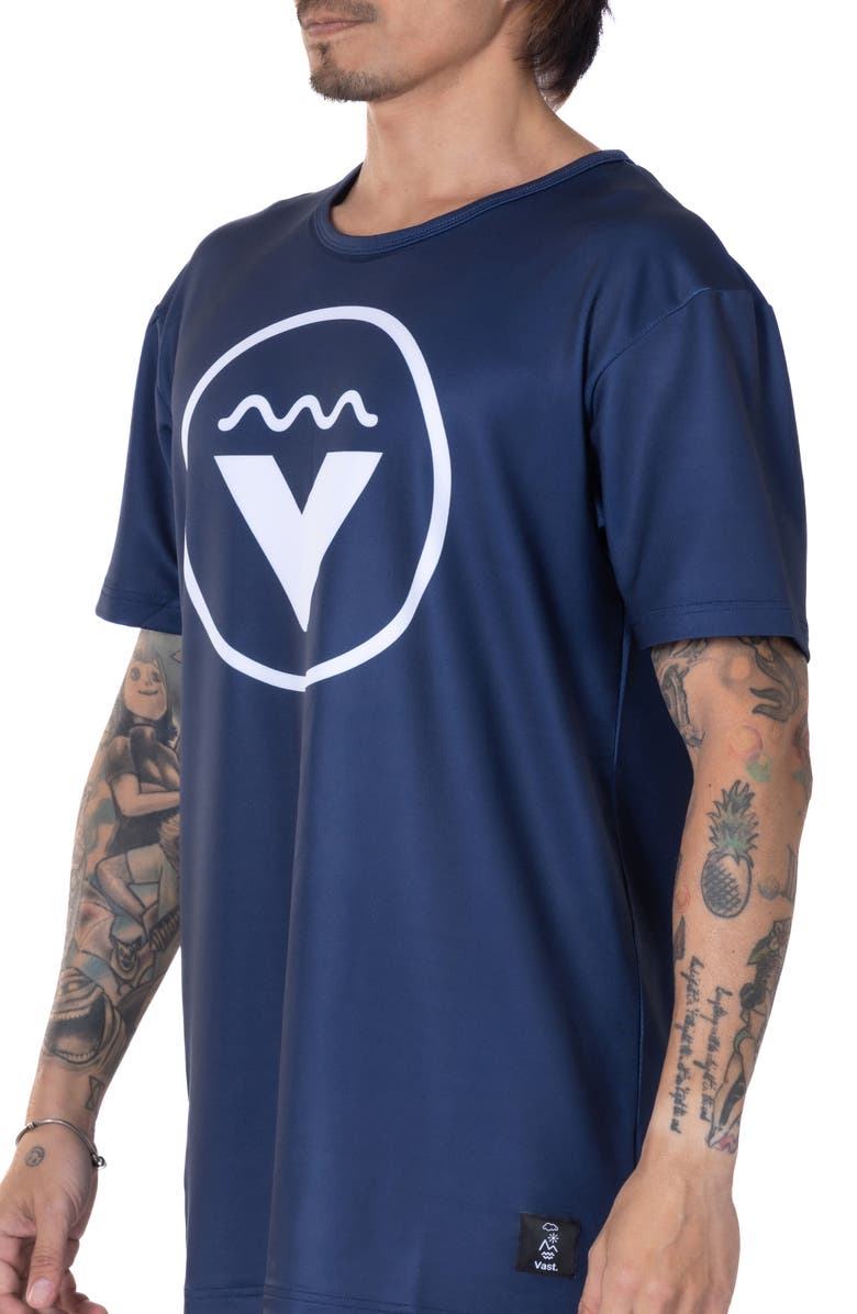 VAST Logo Aqua Terra Performance T-Shirt, Alternate, color, 
