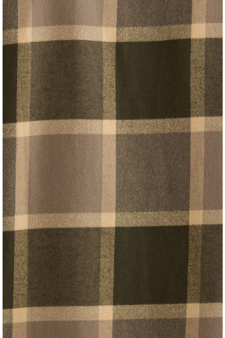 Larkspur Plaid Organic Cotton Flannel Button-Up Shirt, Alternate, color, OBSIDIAN FERN-BUNGEE CORD